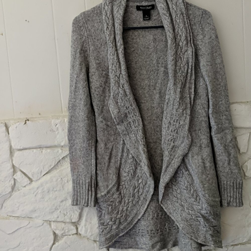 Gray sweater cardigan